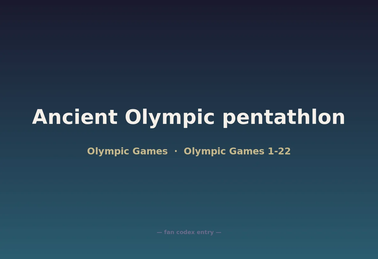 Ancient Olympic pentathlon
