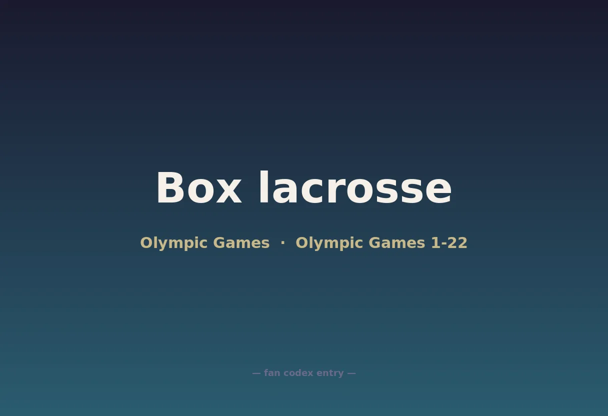 Box lacrosse