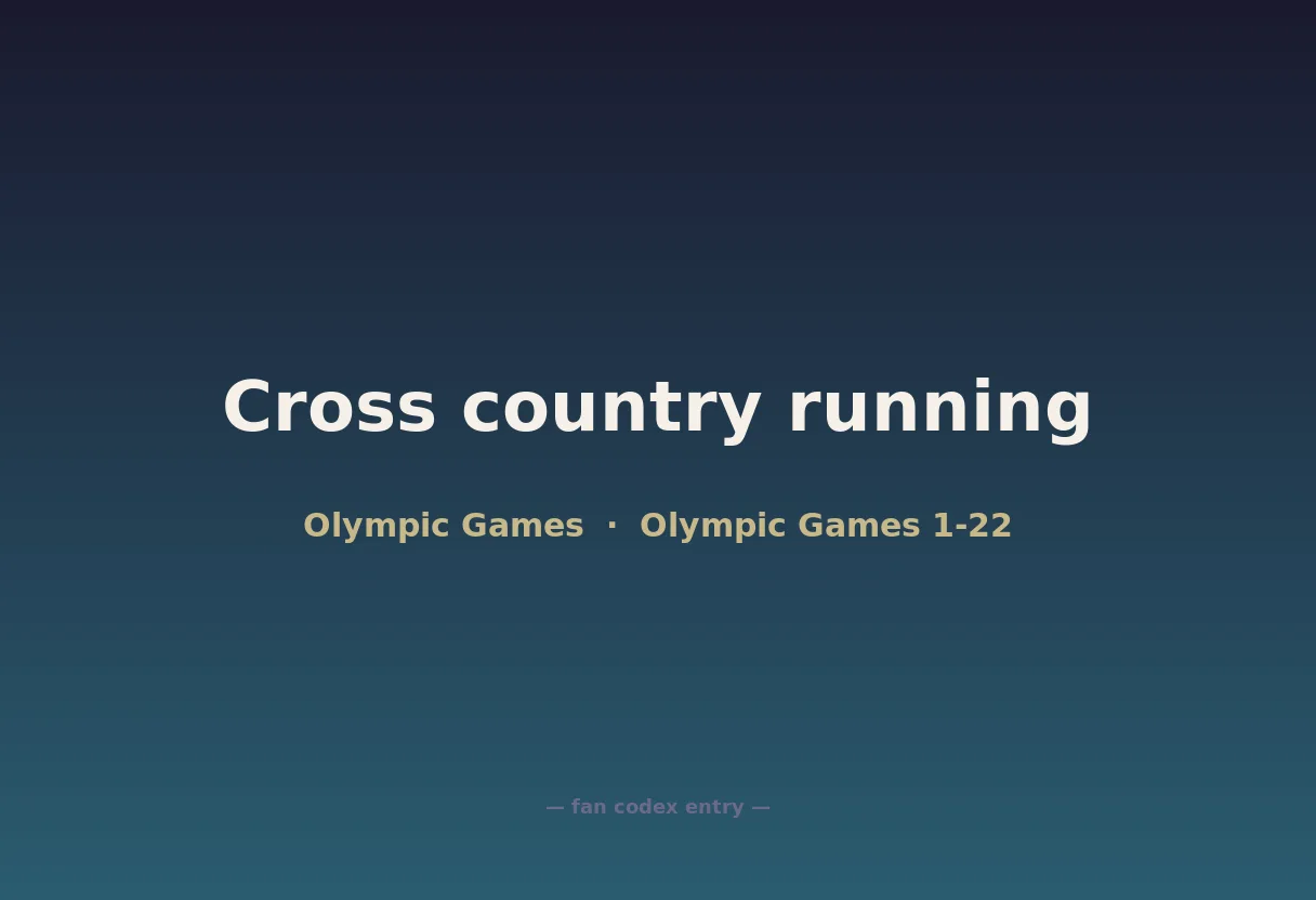 Cross country running