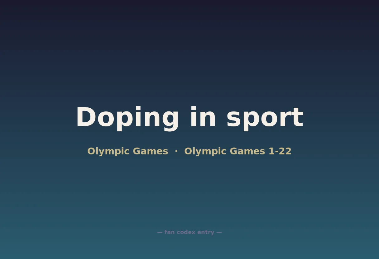 Doping in sport